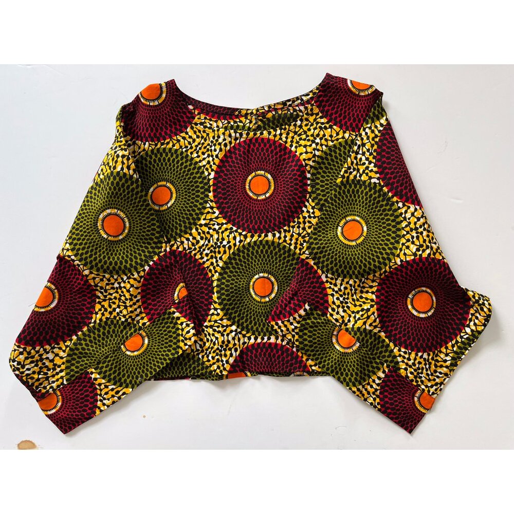 Graphic Ankara Print Top Made in Britain